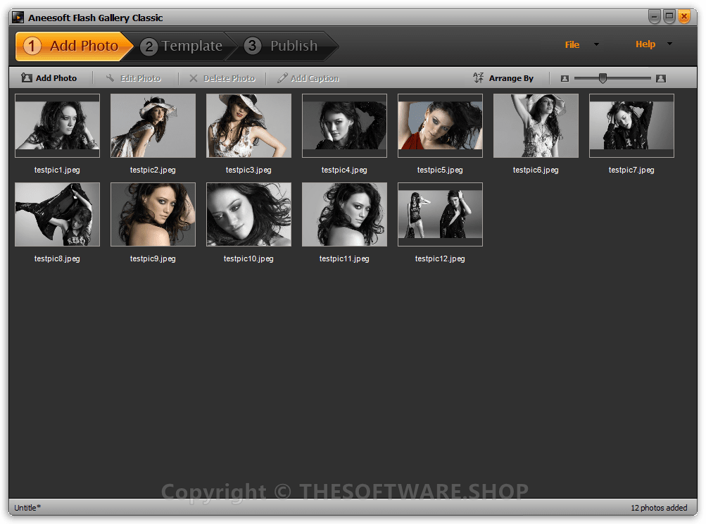 Aneesoft Flash Gallery Classic - Add Photo