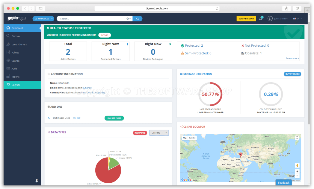 BigMIND Business - Dashboard