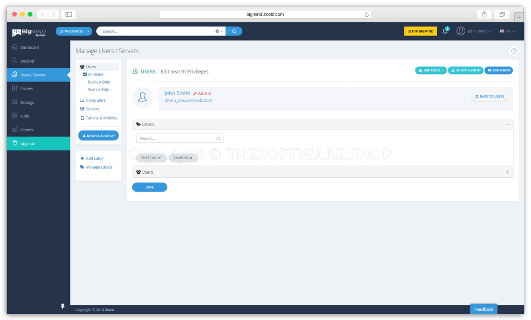 BigMIND Business - User Server