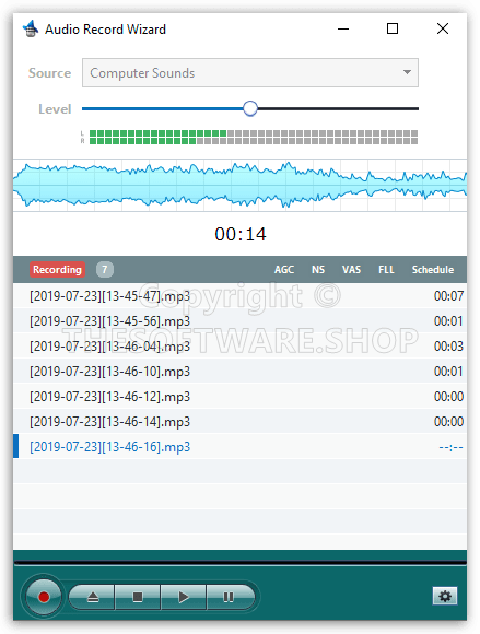 Nowsmart Audio Record Wizard Screenshot