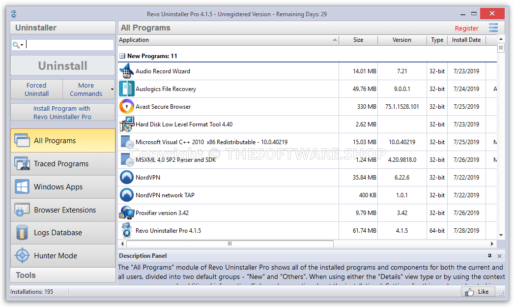 Revo Uninstaller Pro 4 - All Programs