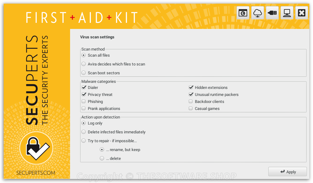 SECUPERTS First Aid Kit - Virus Scan