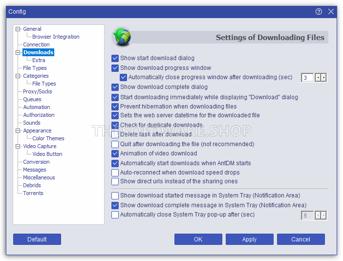 Config Screenshot