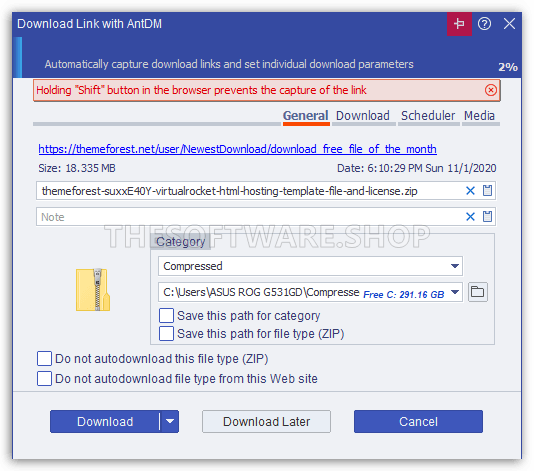 Confirm Download Screenshot