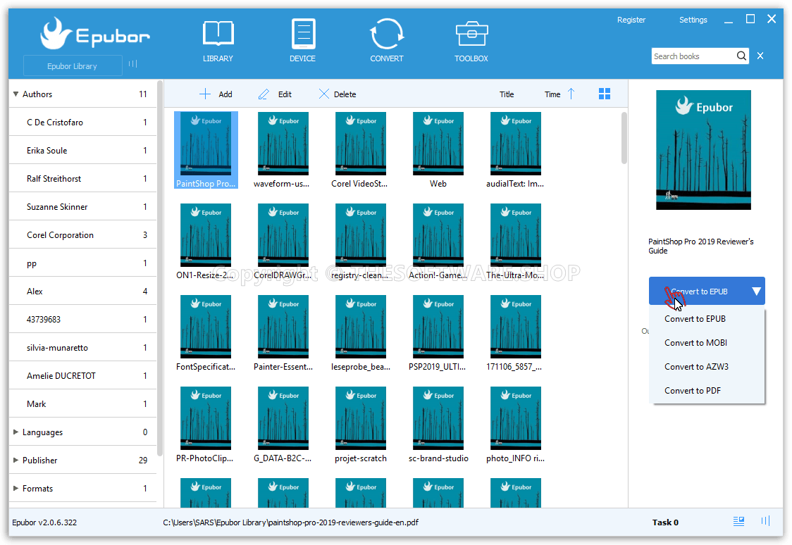 Epubor Pro - Convert