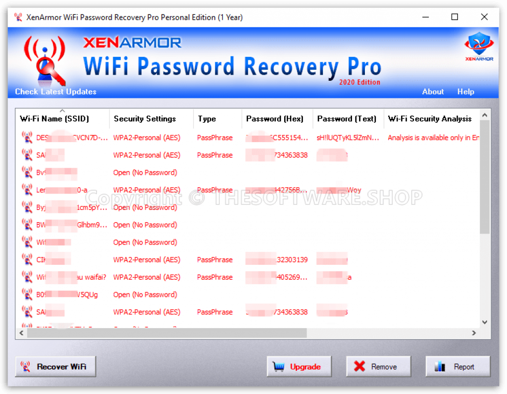 XenArmor WiFi Password Recovery Pro - Screenshot