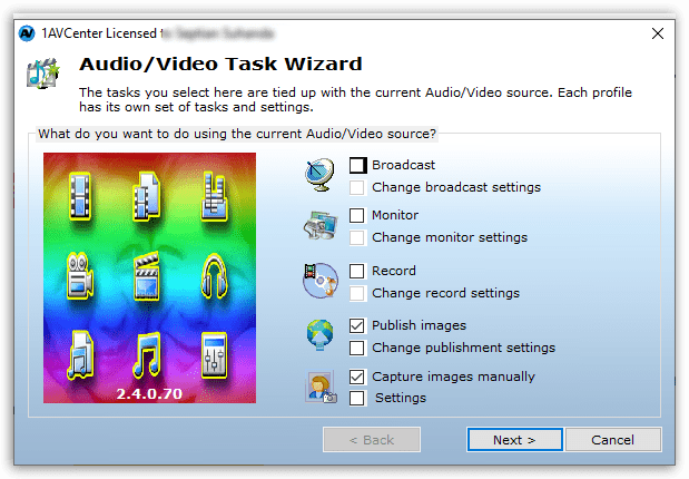 1AVCenter Task Wizard