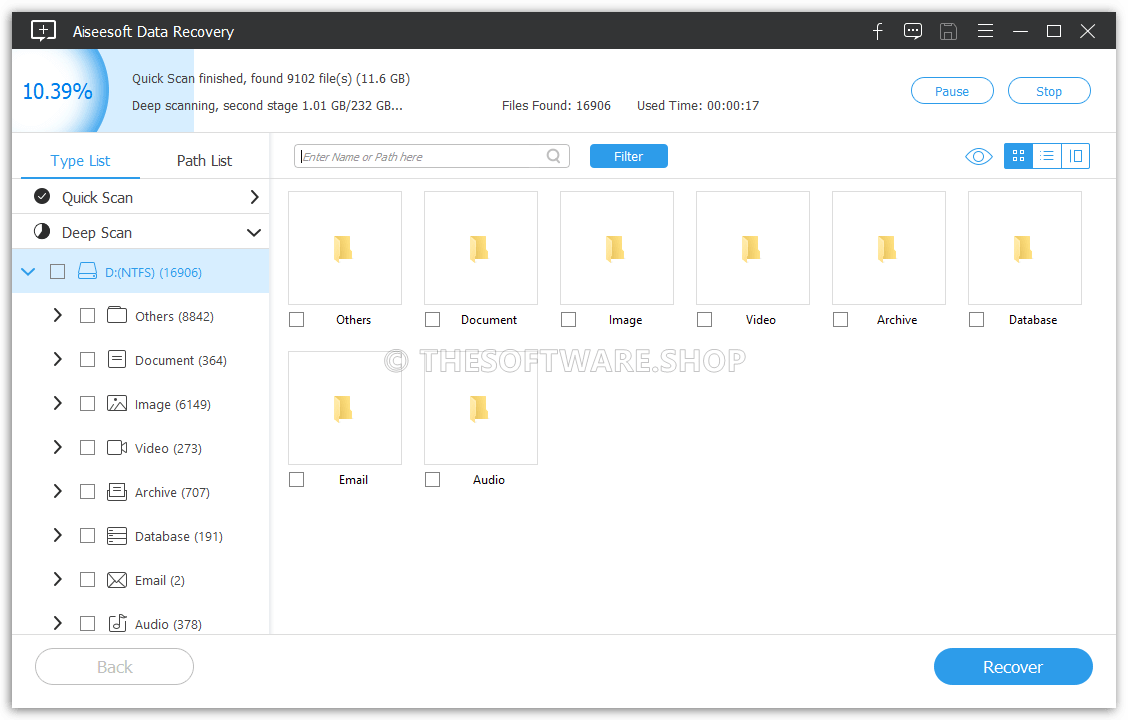 Aiseesoft Data Recovery - Deep Scan
