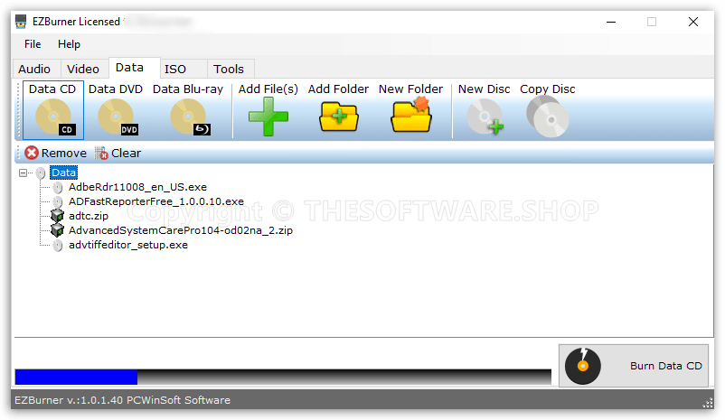 PCWinsoft EZBurner - Data