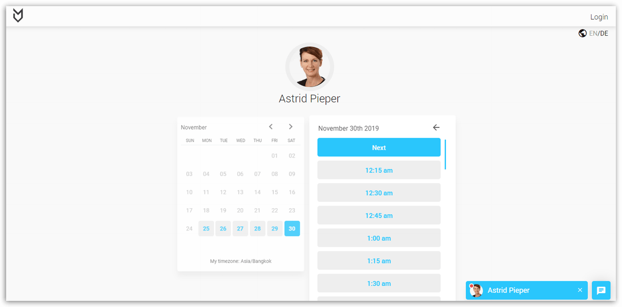 MeetFox Professional Book a Meeting