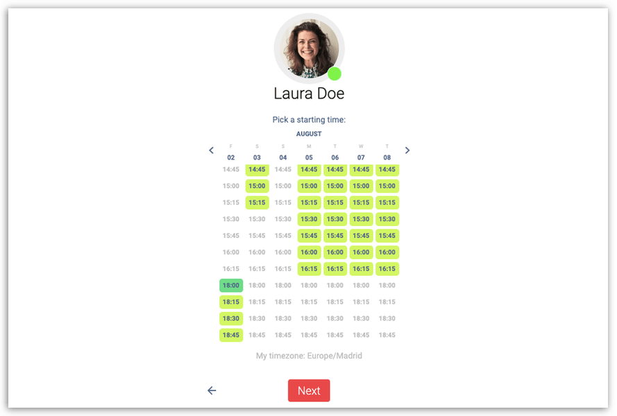MeetFox Professional Schedule