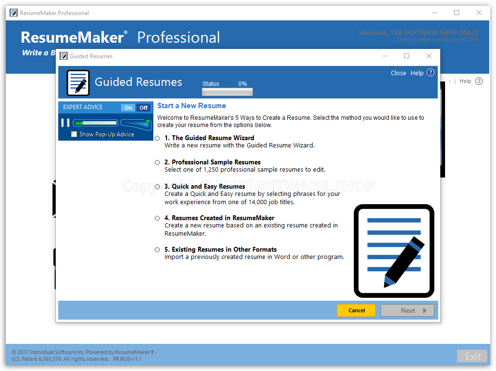 ResumeMaker Professional Deluxe 20 - Guided Resumes