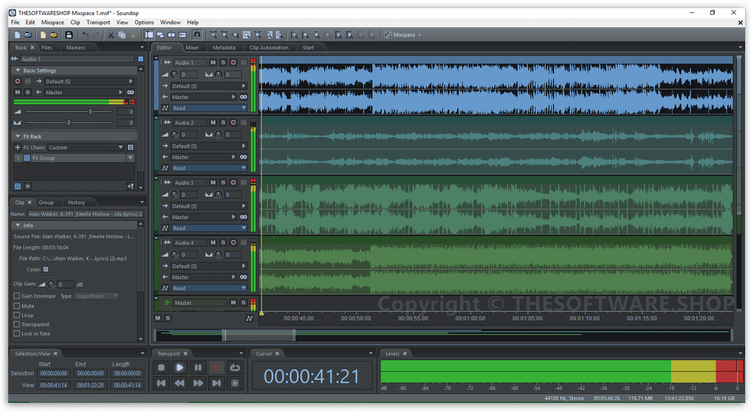 download the last version for windows Soundop Audio Editor 1.8.26.1