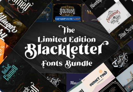 The Limited Edition Blackletter Fonts Bundle pixelo coupon