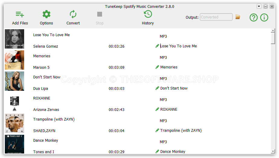 TuneKeep Spotify Music Converter - Edit & Convert