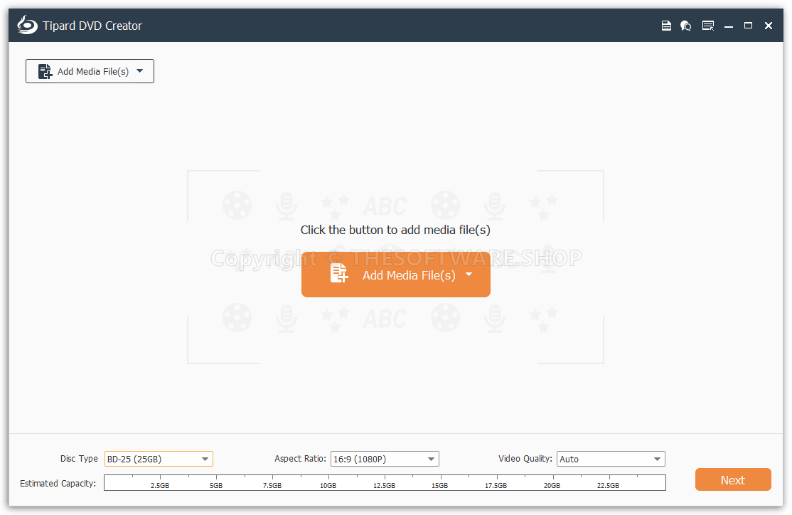 Tipard DVD Creator - Main Interface