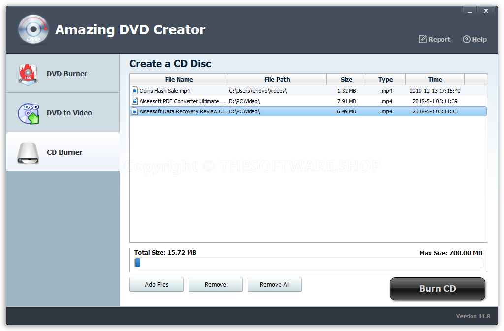 Amazing DVD Creator - CD Burner