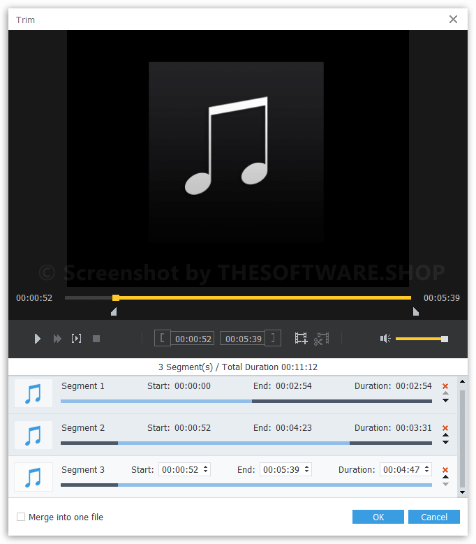 AnyMP4 Audio Converter - Trim