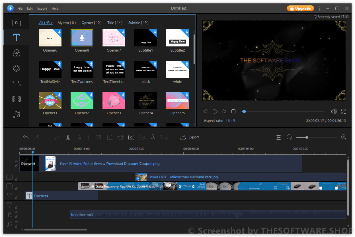 EaseUS Video Editor - Text