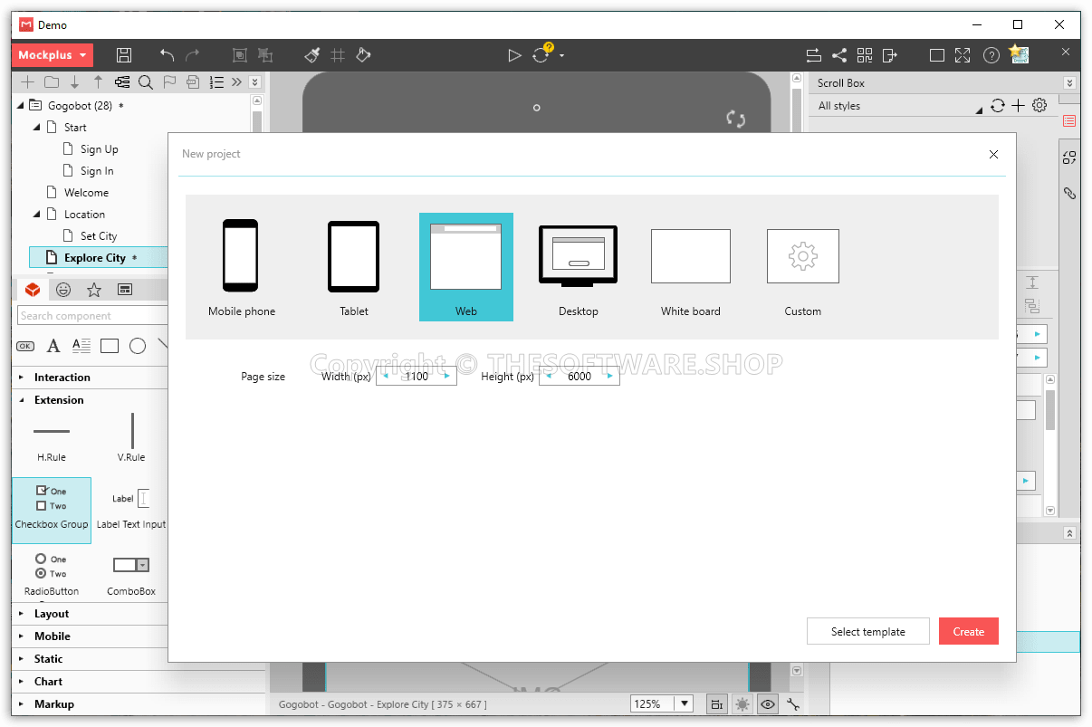 Mockplus RP - New Project