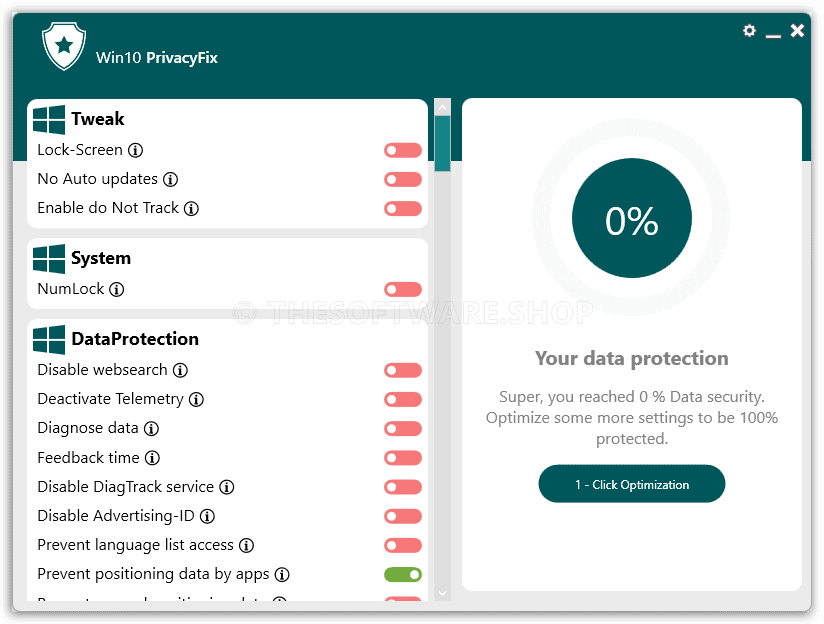 Win10PrivacyFix 2021 Screenshot