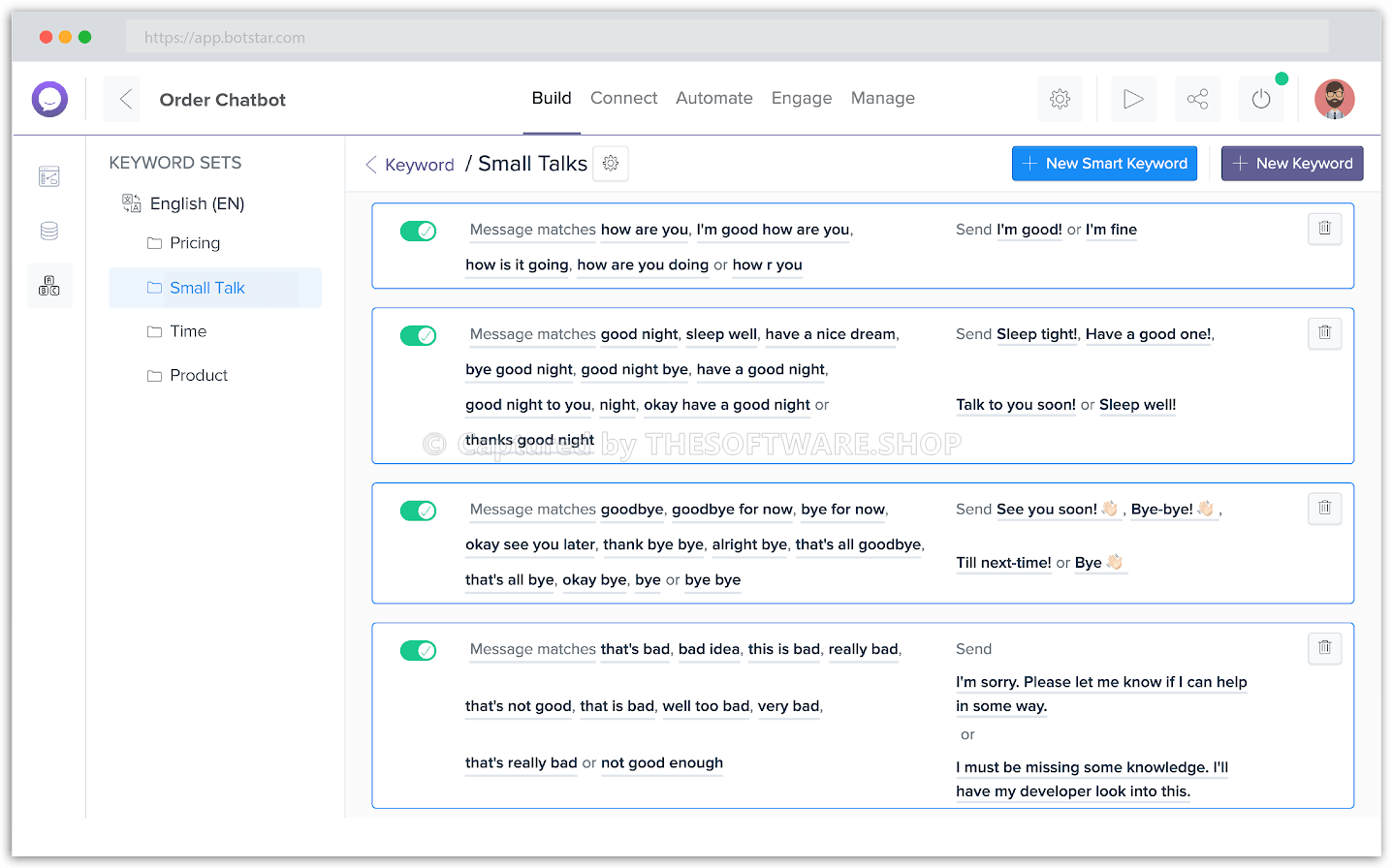 BotStar - Keyword Sets