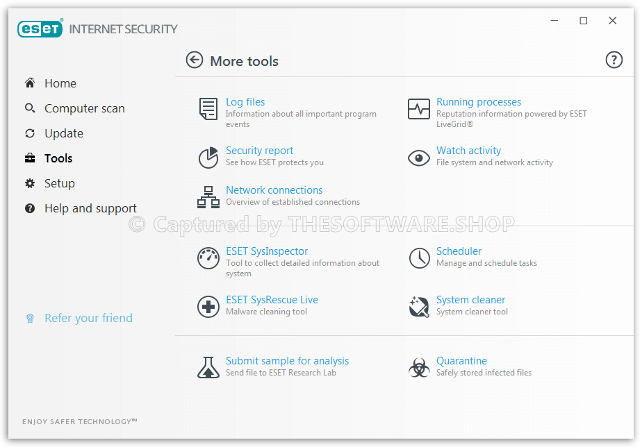 ESET Internet Security More Tools