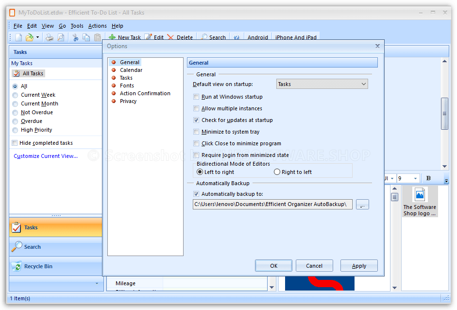 Efficient to-Do List Options