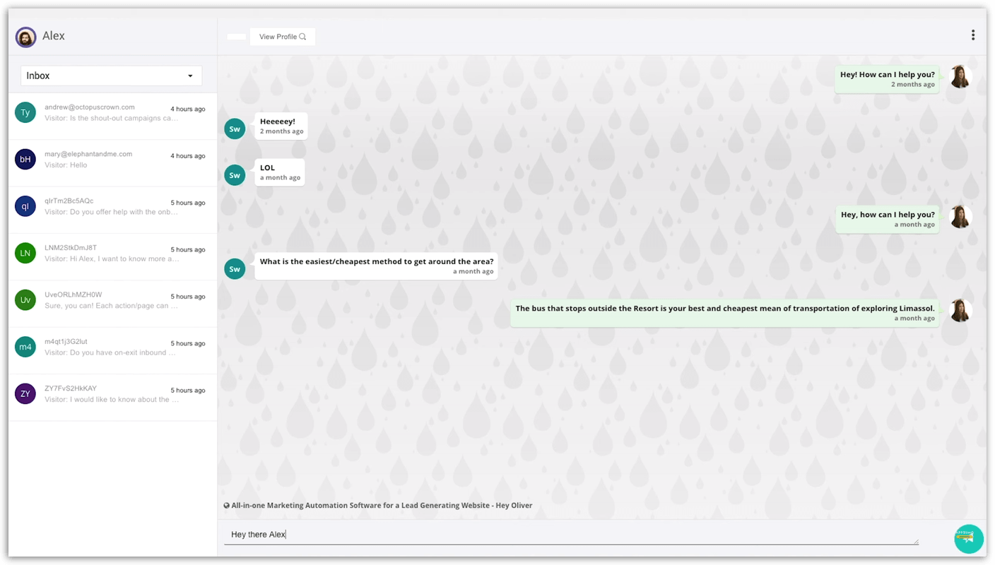 Hey Oliver Live Chat