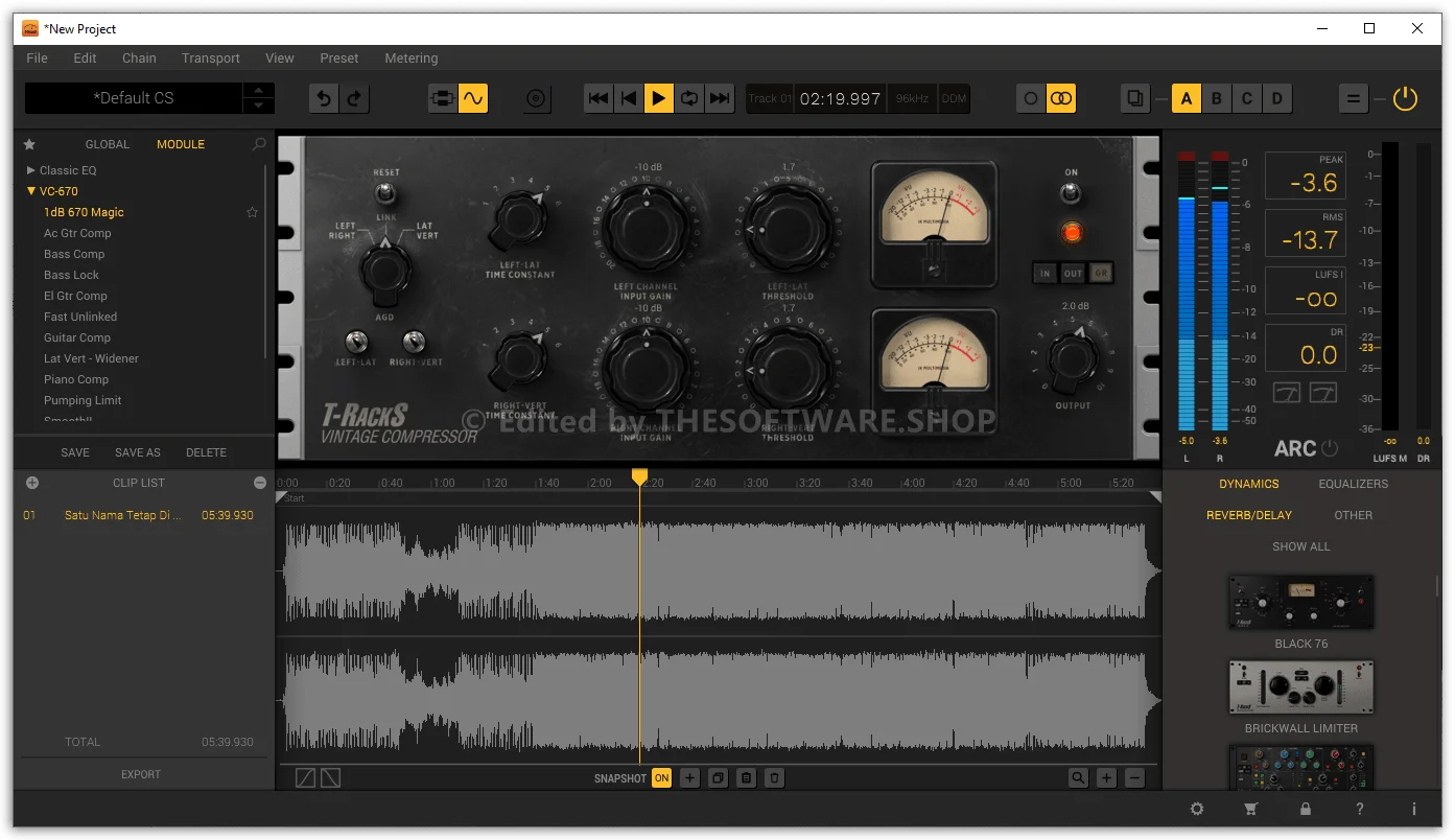 IK Multimedia Vintage Composer T-Racks WaveForm