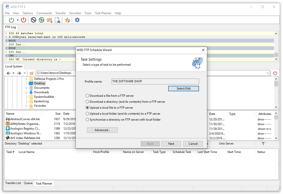 WISE-FTP - Task Schedule