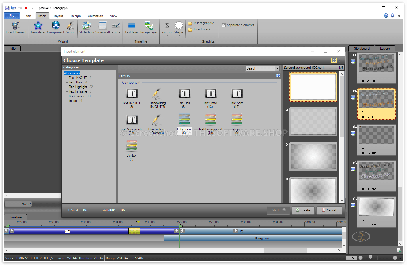 proDAD Heroglyph Insert Element