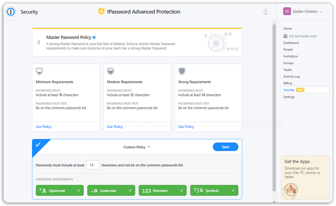 1password business vs teams