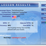 Typing Instructor Gold - Lesson Results
