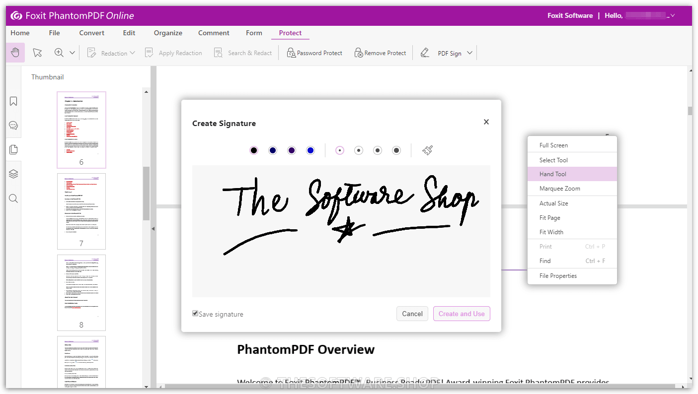 Foxit PhantomPDF Online Screenshot