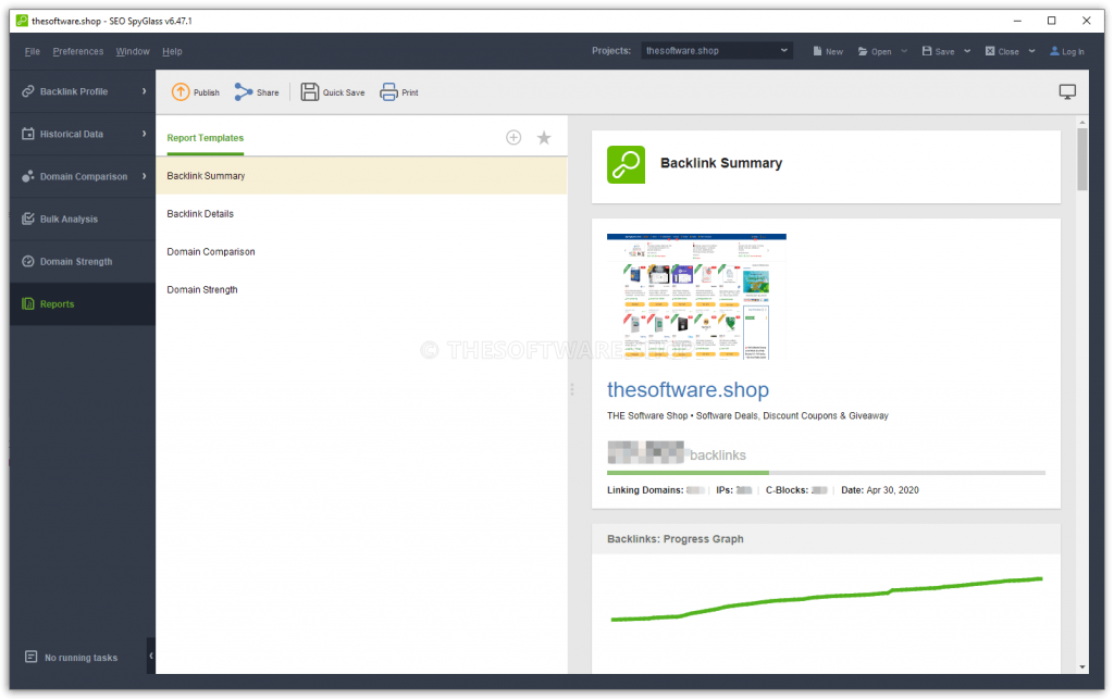 SEO SpyGlass - Reports