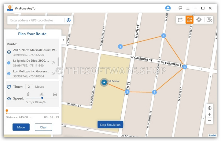iMyFone AnyTo PLan ROute