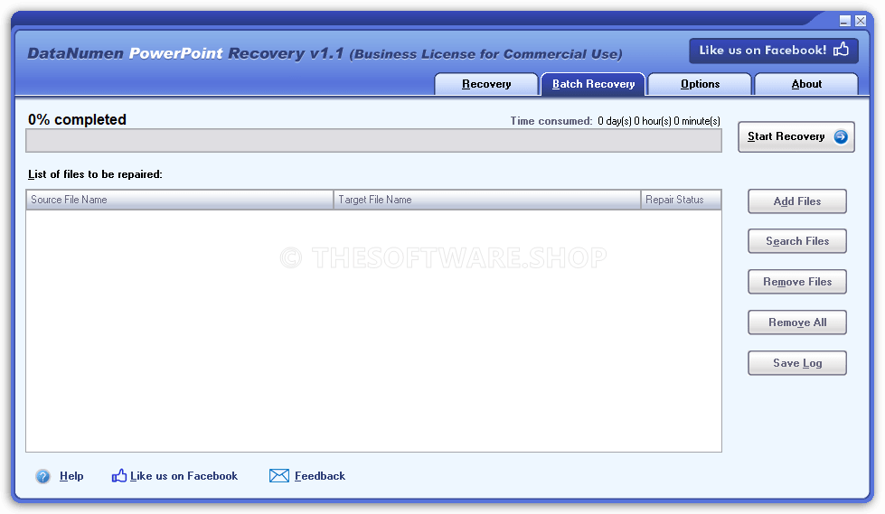 DataNumen PowerPoint Recovery - Batch Recovery