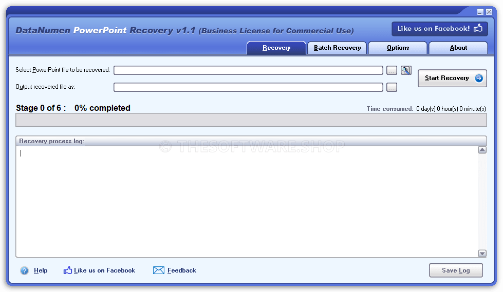 DataNumen PowerPoint Recovery Screenshot
