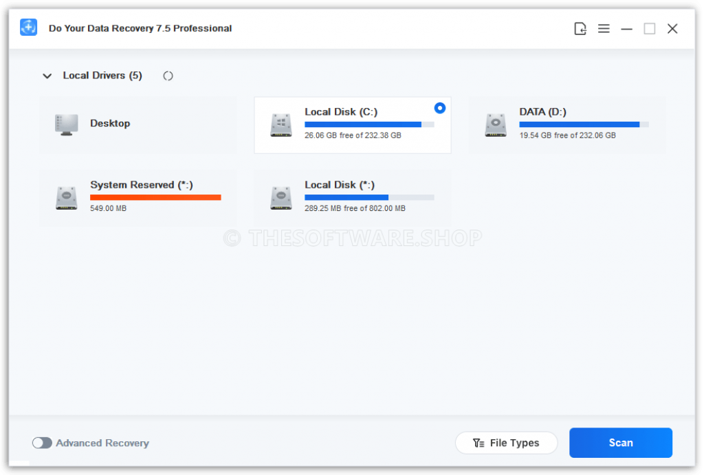 Do Your Data Recovery Software - Main Interface