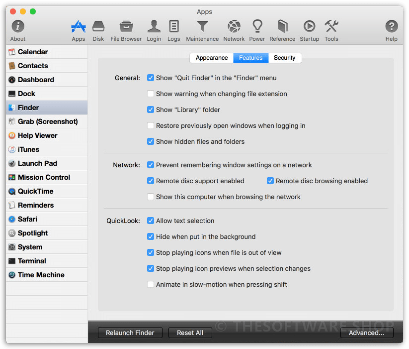 MacPilot Screenshot - Apps
