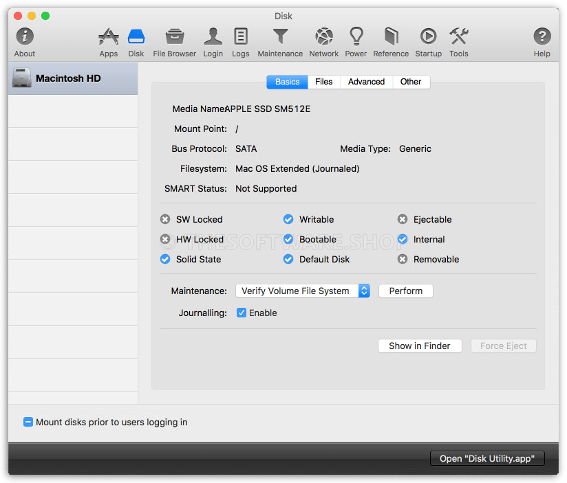 MacPilot Screenshot - Disk