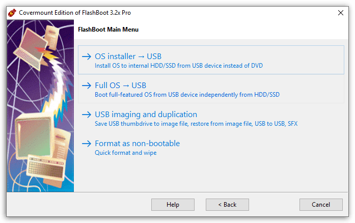 PrimeExpert Flashboot Pro Screenshot - Main Menu