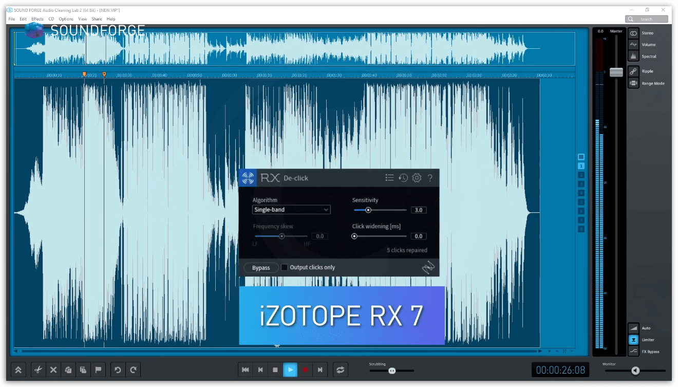 SOUND FORGE Audio Cleaning Lab 2 iZotope Ozone 9