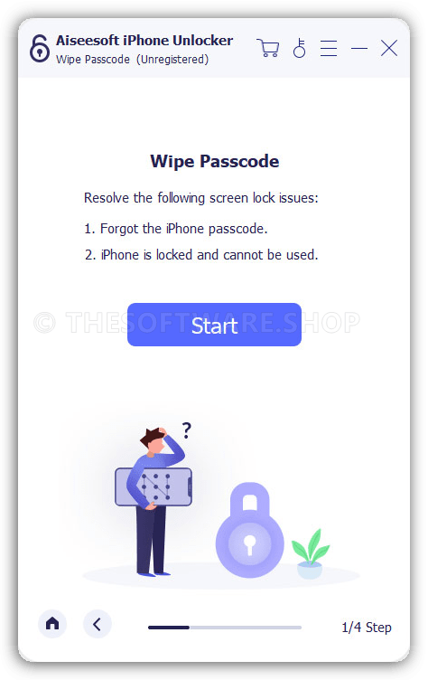 Aiseesoft iPhone Unlocker - Wipe Passcode