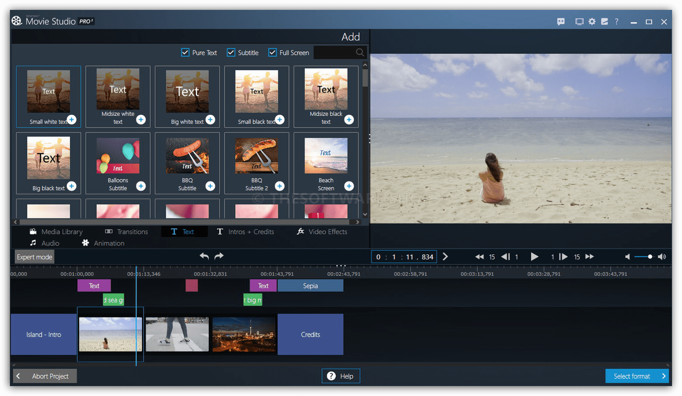 Ashampoo Movie Studio Pro 3 - Simple