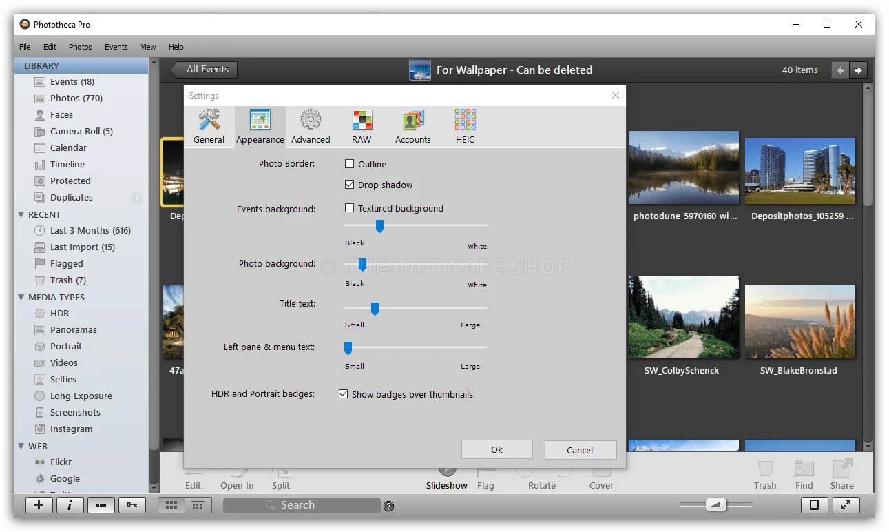 Lunarship Phototheca Screenshot - Settings