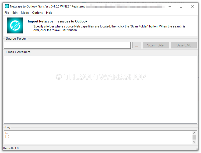 Netscape to Outlook Transfer v-5-4-0-5 WIN32 - Registered to- Giveawayoftheday - Only for home use and non profit purposes - Screenshot