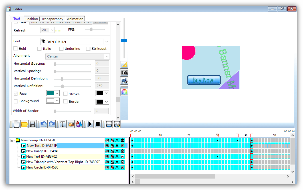 PCWinsoft Animated Banner Maker Screenshot