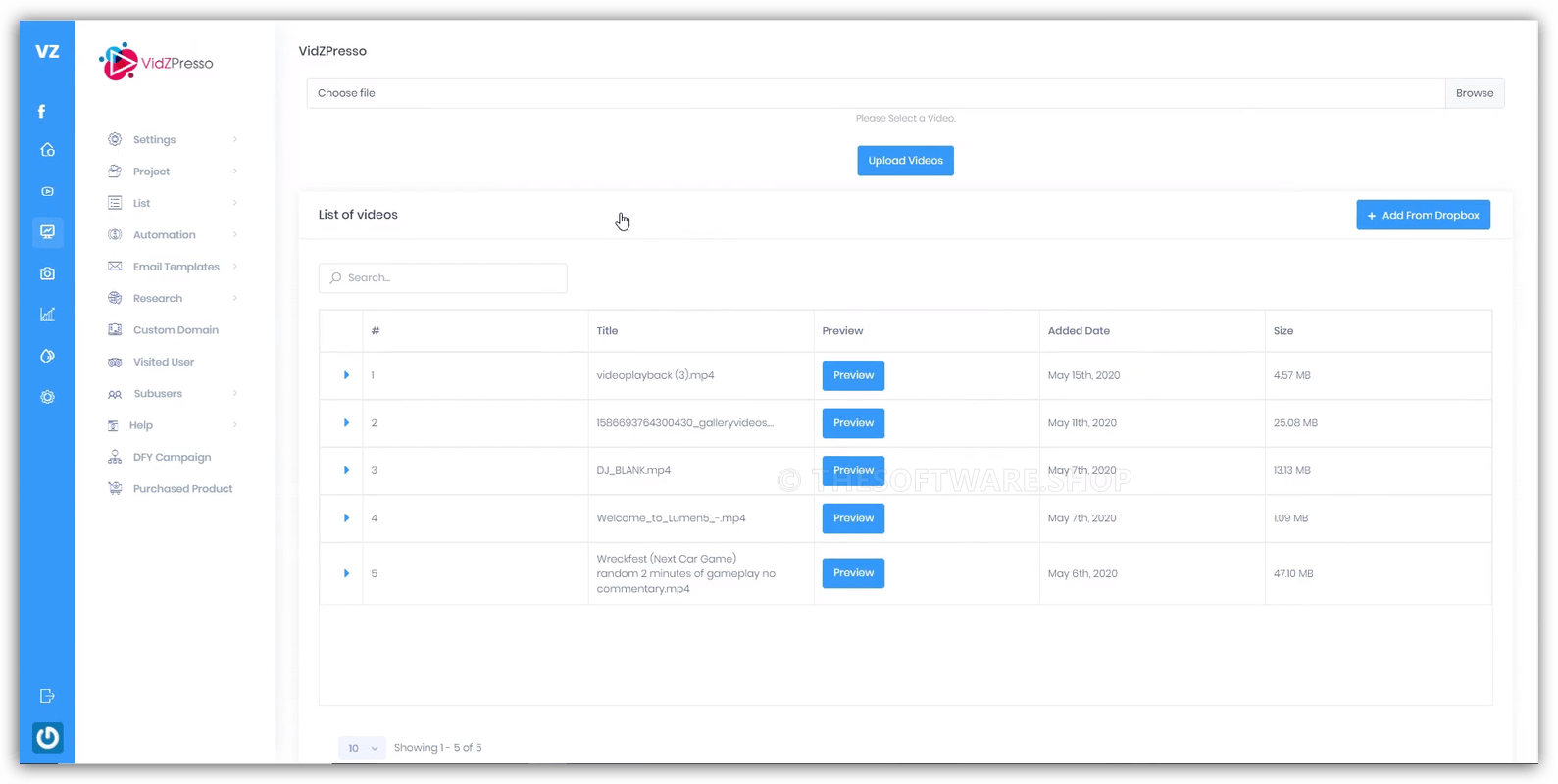 VidZPresso Premium - Video Gallery